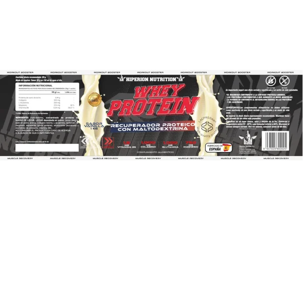 HIPERION™ WHEY PROTEIN RECUPERADOR PROTÉICO + MALTODEXTRINA 1kg - Imagen 5