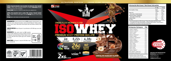 ISO WHEY PREMIUM 2kg choco-avellana - Imagen 2